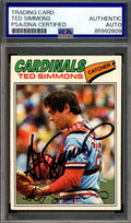 Ted Simmons PSA DNA Autograph 1977 Topps Signed