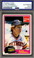 Alan Trammell PSA DNA Signed 1981 Topps Coca Cola Autograph