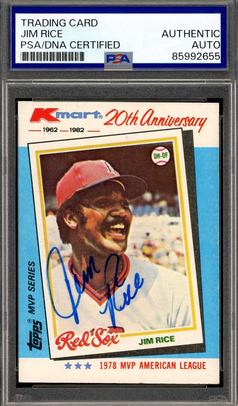Jim Rice PSA DNA Signed 1982 Topps Kmart Autograph