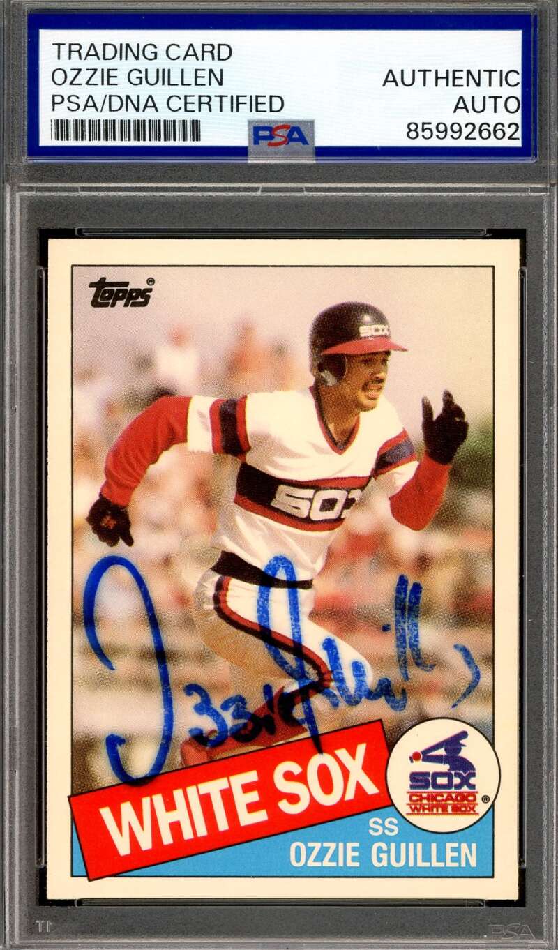 Ozzie Guillen PSA DNA Signed 1985 Topps Traded Rookie Autograph