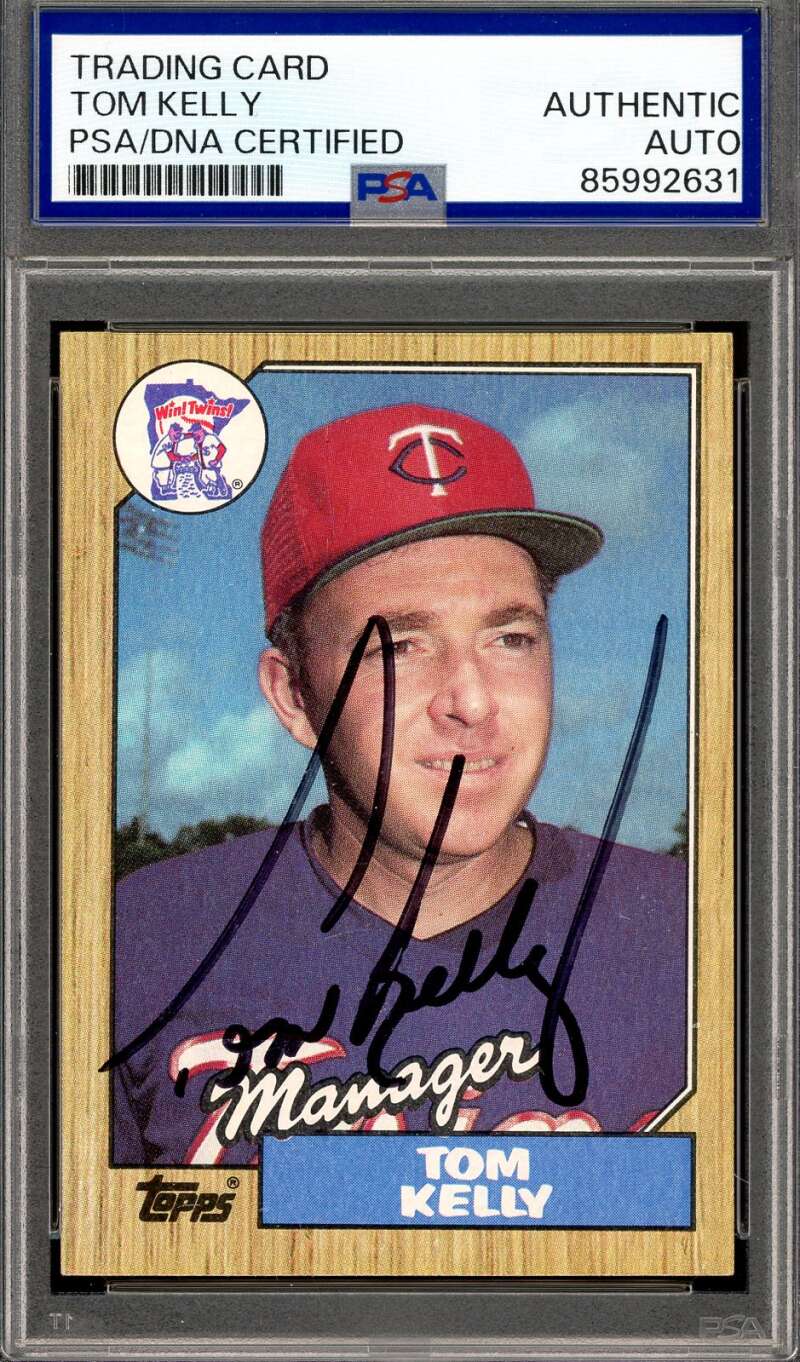 Tom Kelly PSA DNA Signed 1987 Topps Rookie Autograph