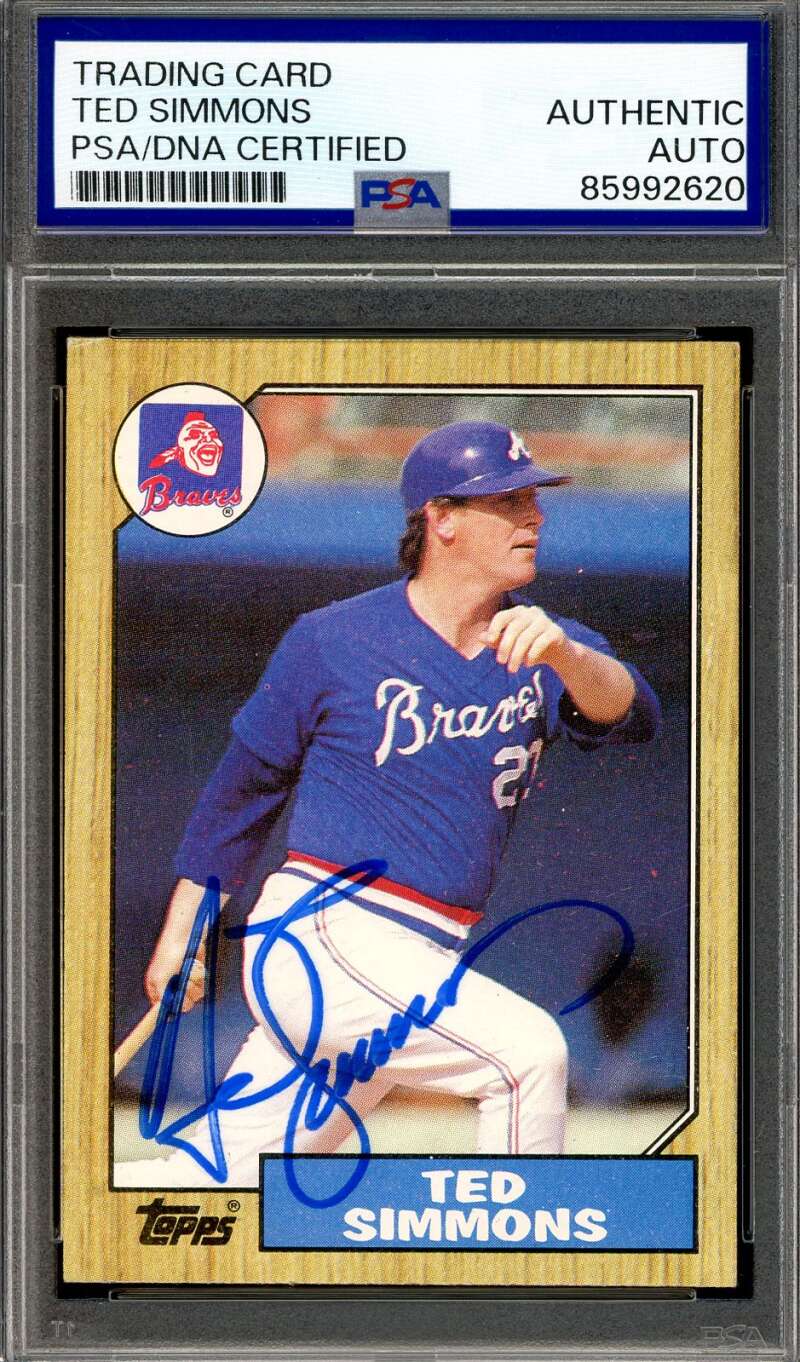 Ted Simmons PSA DNA Signed 1987 Topps Autograph