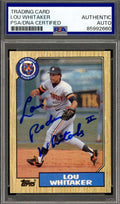 Lou Whitaker PSA DNA Signed 1987 Topps Autograph