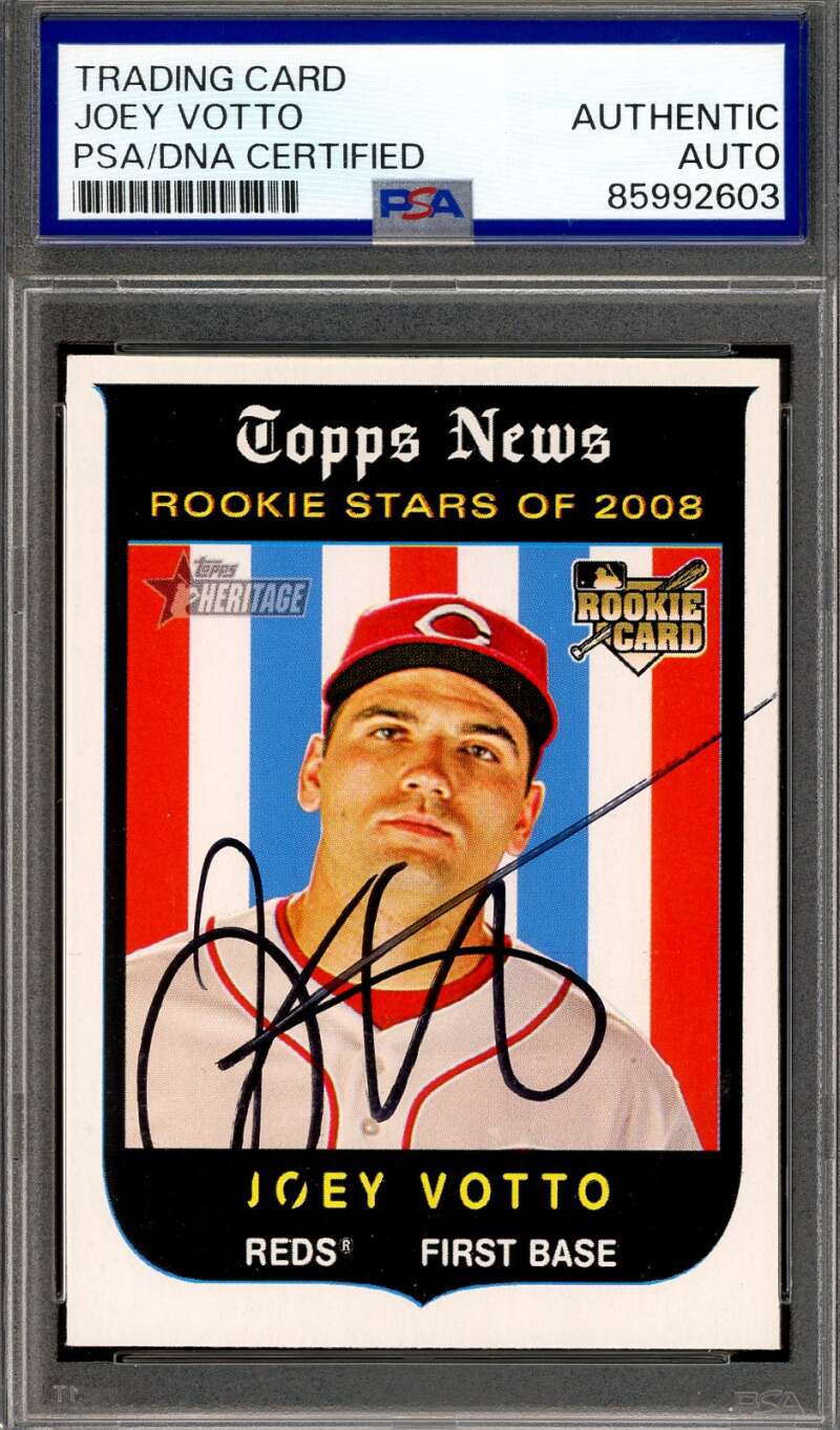 Joey Votto PSA DNA Signed 2008 Topps Heritage Rookie Autograph