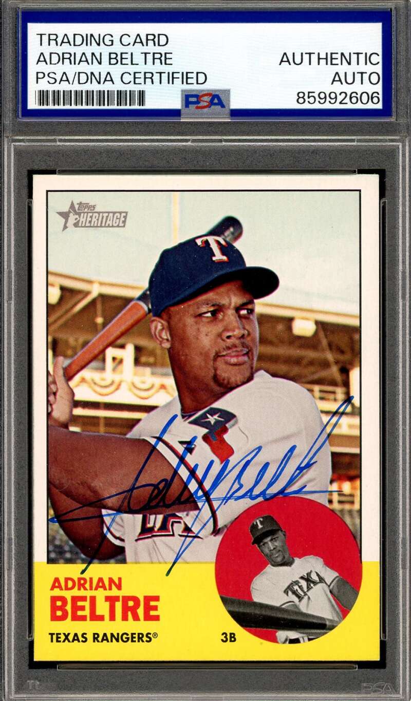 Adrian Beltre PSA DNA Signed 2012 Topps Heritage Autograph