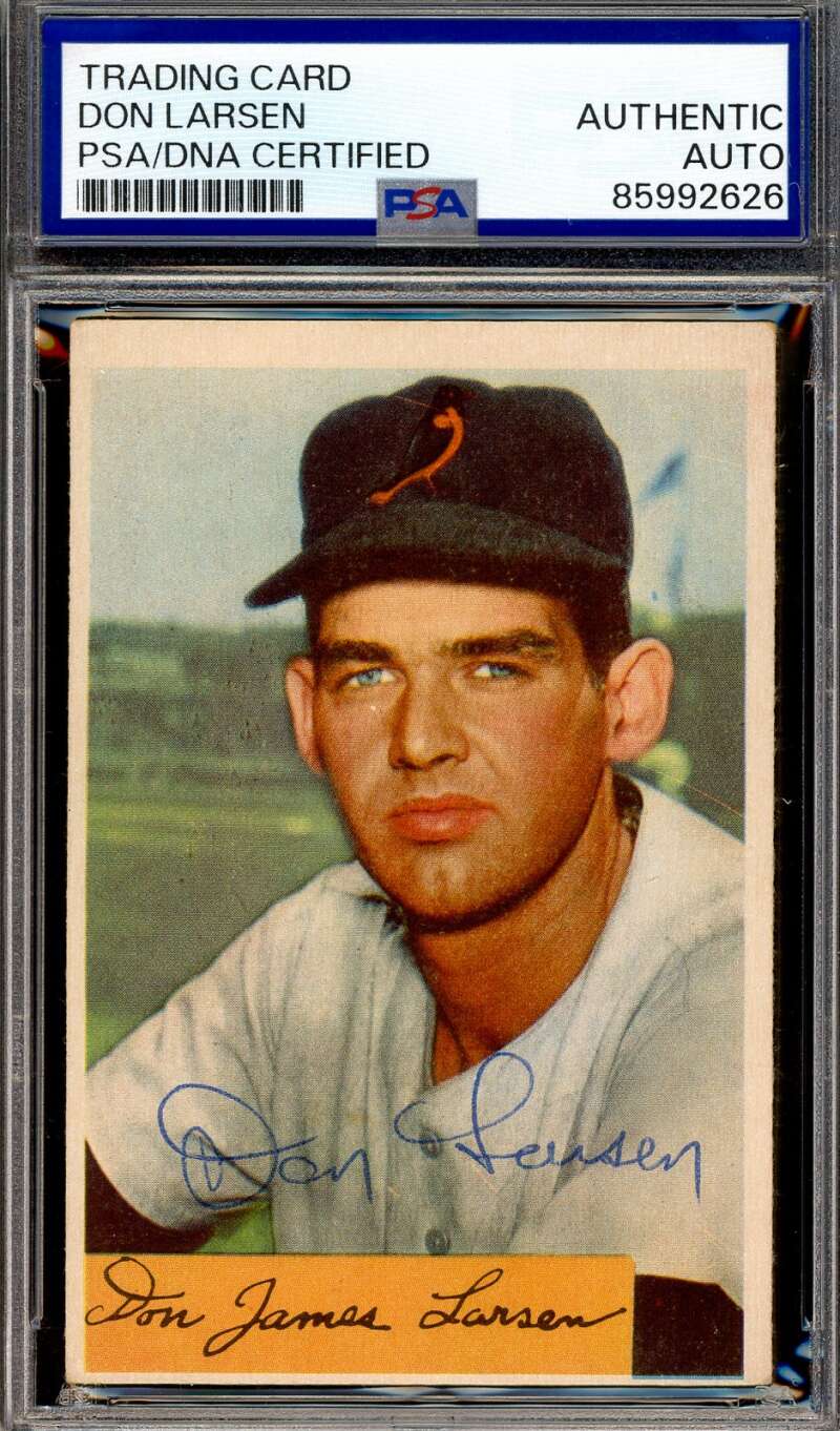 Don Larsen PSA DNA Vintage Signed 1954 Bowman Rookie Autograph