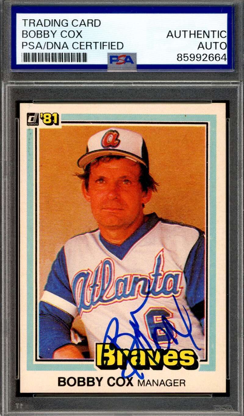 Bobby Cox PSA DNA Signed 1981 Donruss Autograph