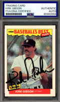 Kirk Gibson PSA DNA Signed 1986 Fleer Baseballs Best Autograph