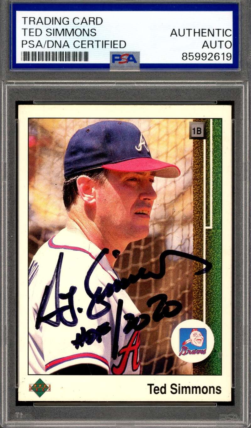 Ted Simmons PSA DNA Signed 1989 Upper Deck Autograph