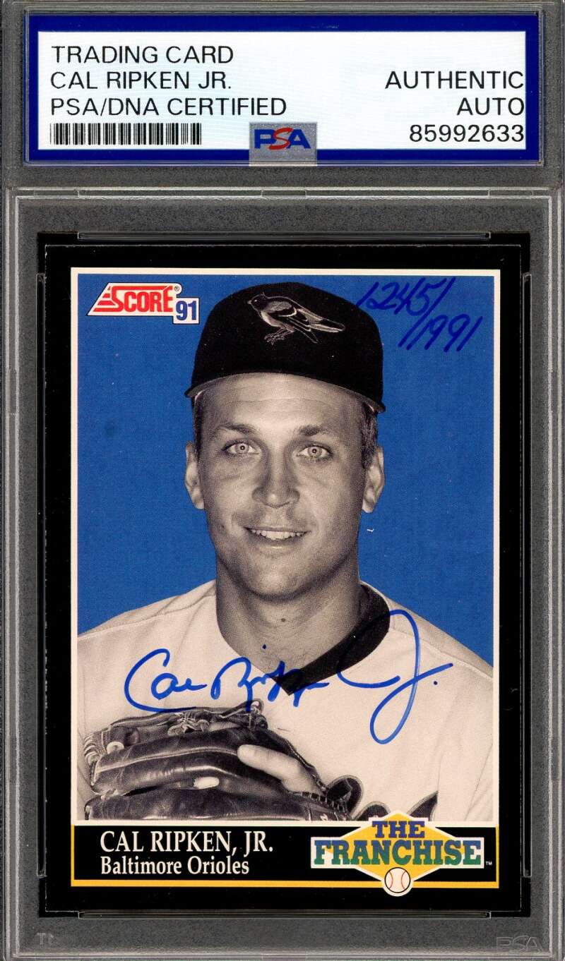Cal Ripken Jr PSA DNA Signed 1991 Score Autograph
