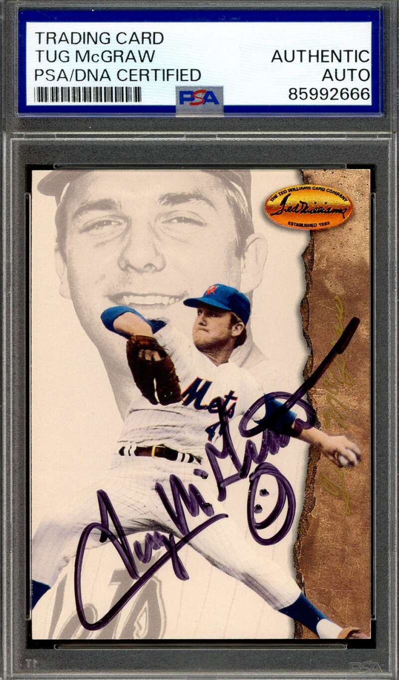 Tug McGraw PSA DNA Signed 1994 Ted Williams Autograph
