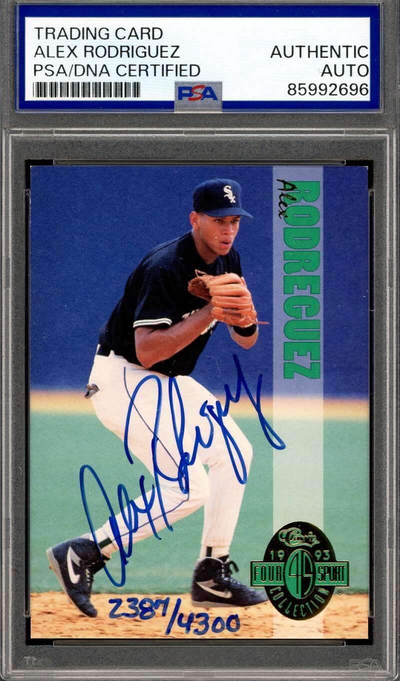 Alex Rodriguez PSA DNA Signed 1993 Classic Four Sport Autograph