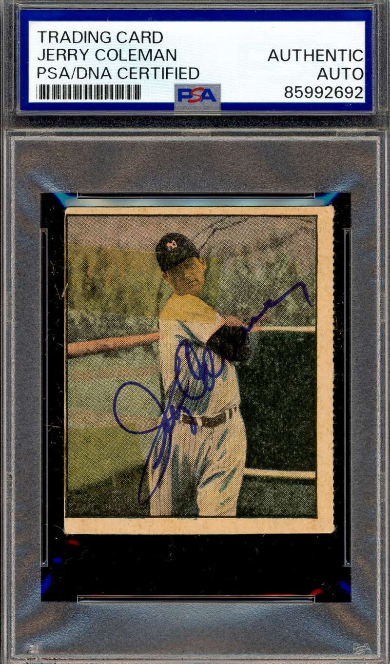 Jerry Coleman PSA DNA Signed 1952 Berk Ross Autograph