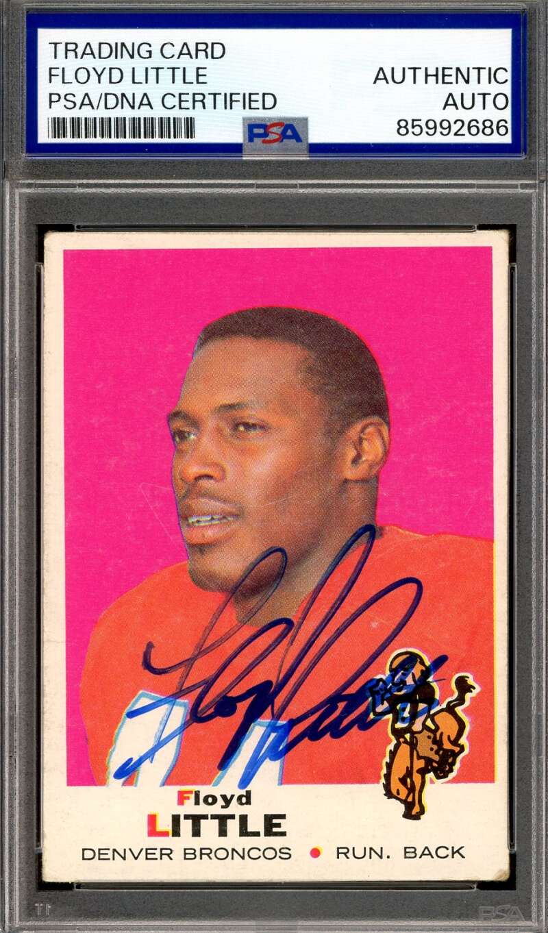 Floyd Little PSA DNA Signed 1969 Topps Autograph