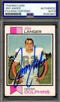 Jim Langer PSA DNA JSA Signed 1973 Topps Rookie Autograph