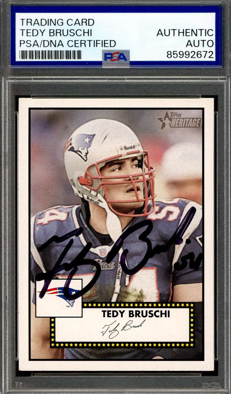 Tedy Bruschi PSA DNA Signed 2006 Topps Heritage Autograph