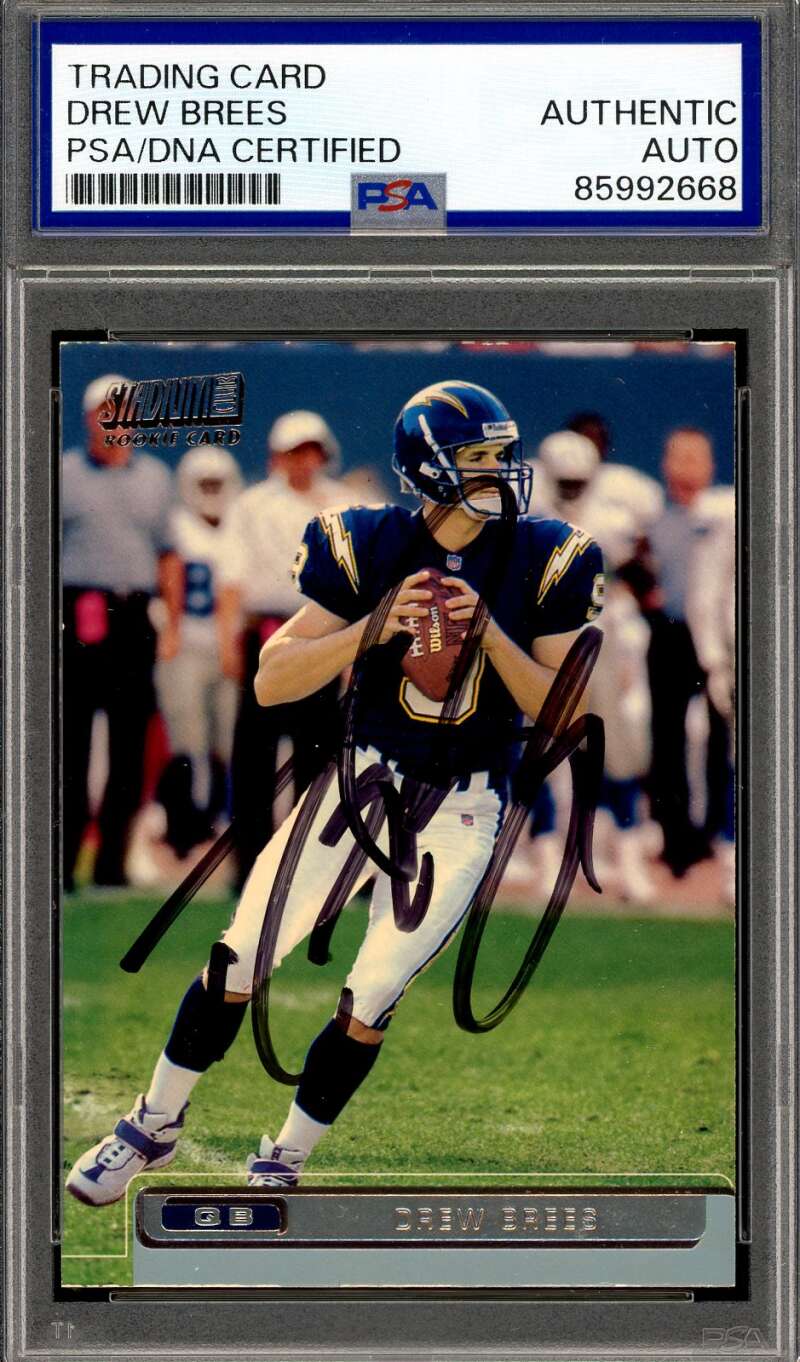 Drew Brees PSA DNA Signed 2001 Topps Stadium Club Autograph