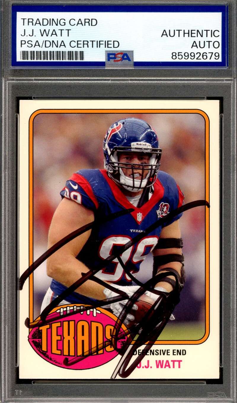JJ Watt PSA DNA Signed 2013 Topps Autograph