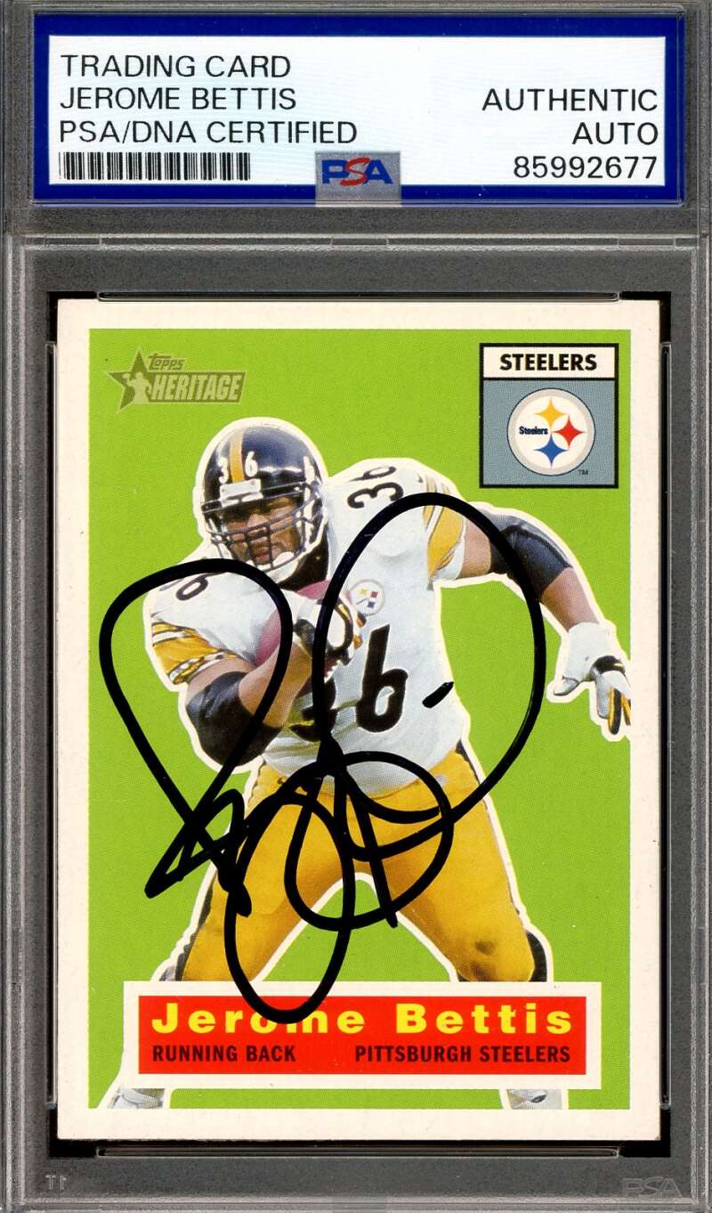 Jerome Bettis PSA DNA Signed 2001 Topps Heritage Autograph