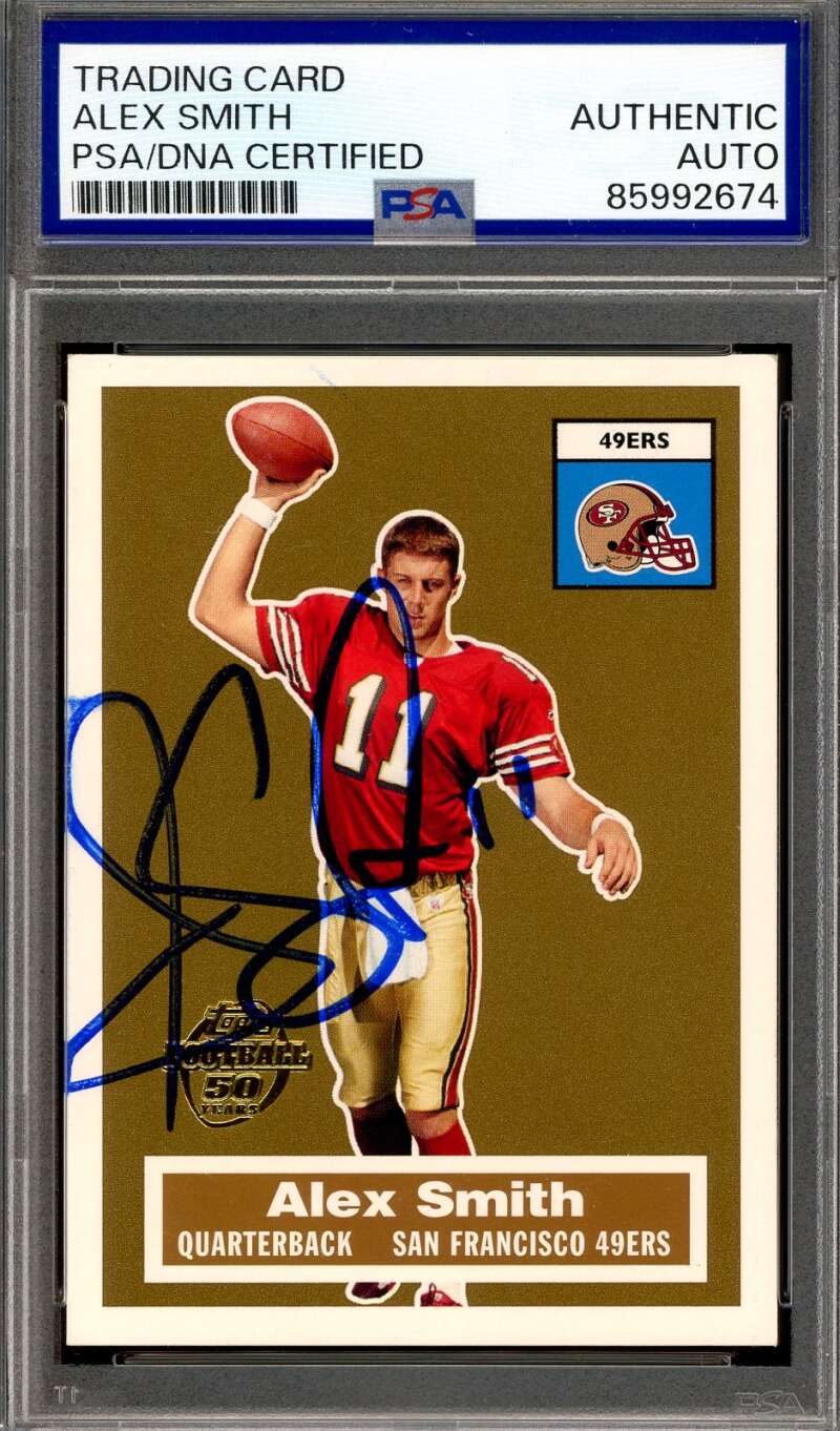 Alex Smith PSA DNA Signed 2005 Topps Rookie Autograph