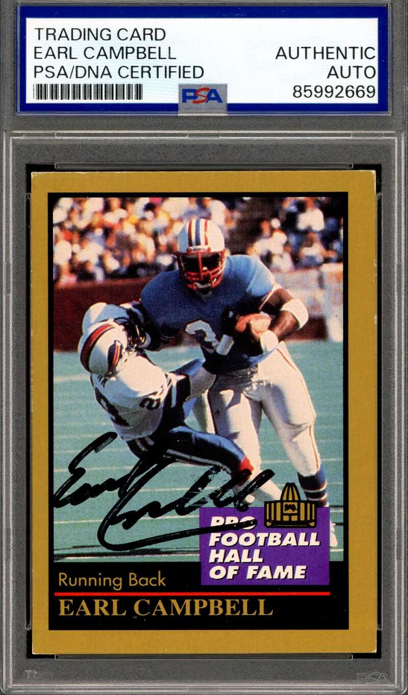 Earl Campbell PSA DNA Signed 1991 Enor HOF Autograph