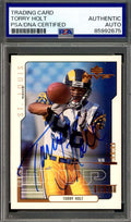 Torry Holt PSA DNA Signed 2000 Upper Deck MVP Autograph