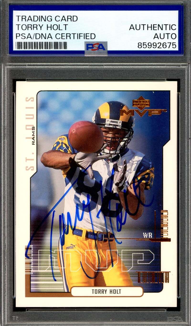 Torry Holt PSA DNA Signed 2000 Upper Deck MVP Autograph