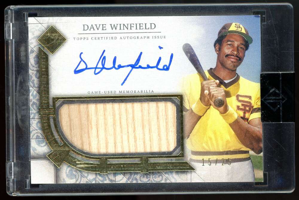Dave Winfield Topps Coa Signed 2024 Topps Transcendent Bat 15/25 Autograph