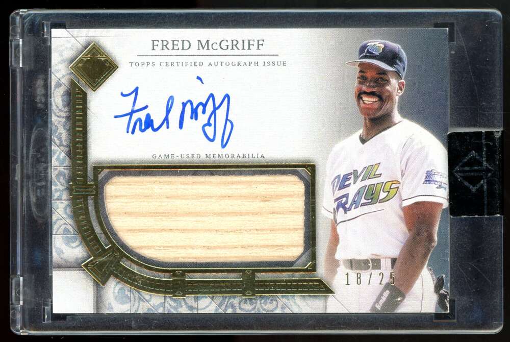 Fred McGriff Topps Coa Signed 2024 Topps Transcendent Bat 18/25 Autograph