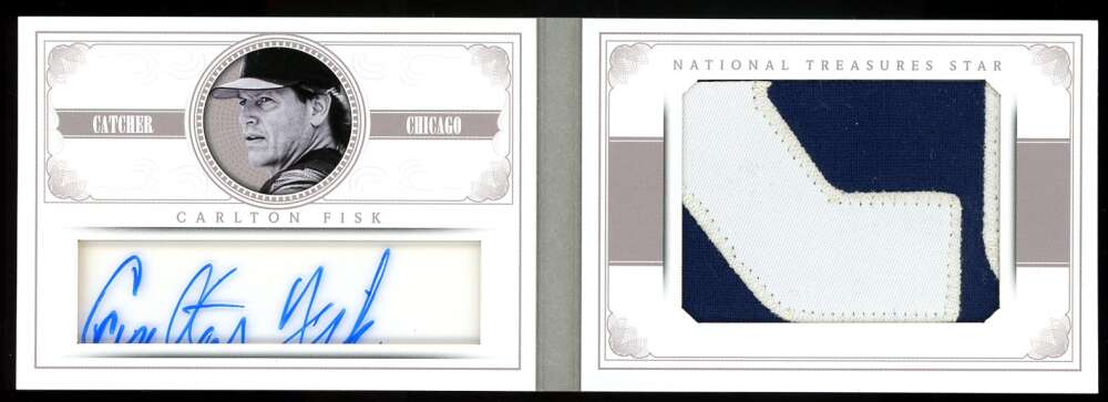 Carlton Fisk Panini Coa Signed 2014 Panini National Treasure 5/10 Autograph