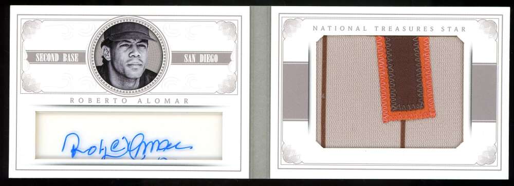 Roberto Alomar Panini Coa Signed 2014 Panini National Treasure 2/10 Autograph