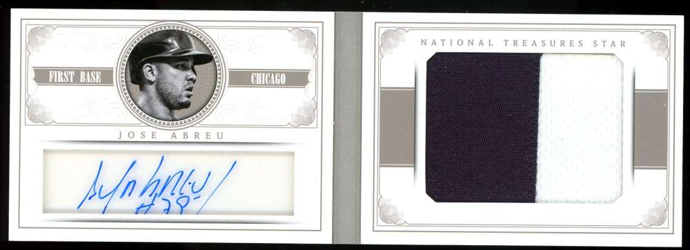 Jose Abreau Panini Coa Signed 2014 Panini National Treasure 1/10 Autograph