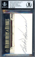 Babe Herman Beckett BAS Signed 2008 Upper Deck SP Legendary Cuts Autograph