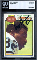 Ozzie Newsome Beckett BAS Signed 1979 Topps Rookie Autograph