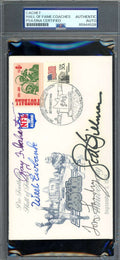 Tom Landry Gillman Ewbank Flaherty PSA DNA 1988 First Day Cover Cache FDC HOF Signed