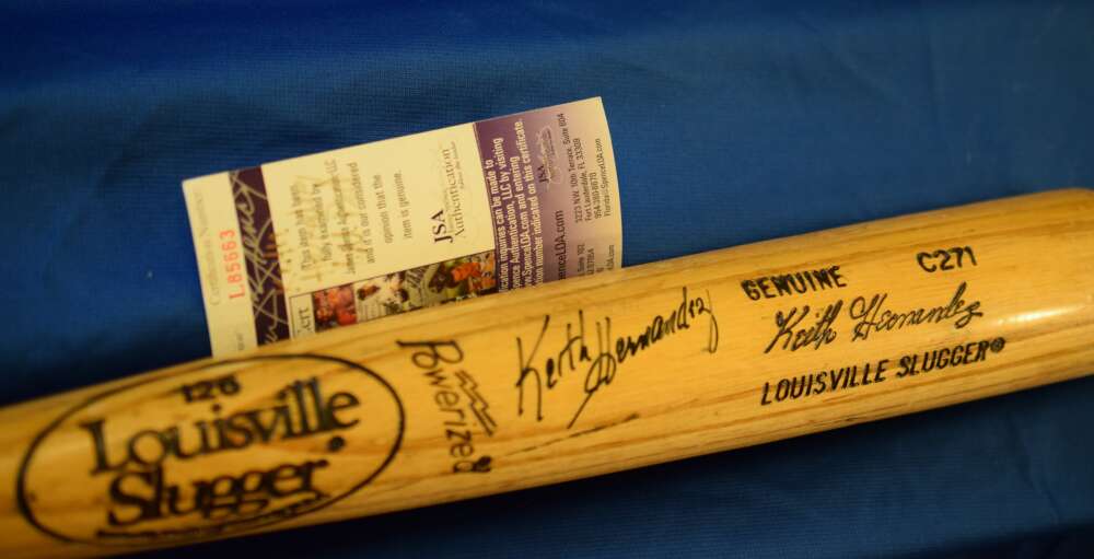 Keith Hernandez JSA Coa Autograph Game Used Bat Signed