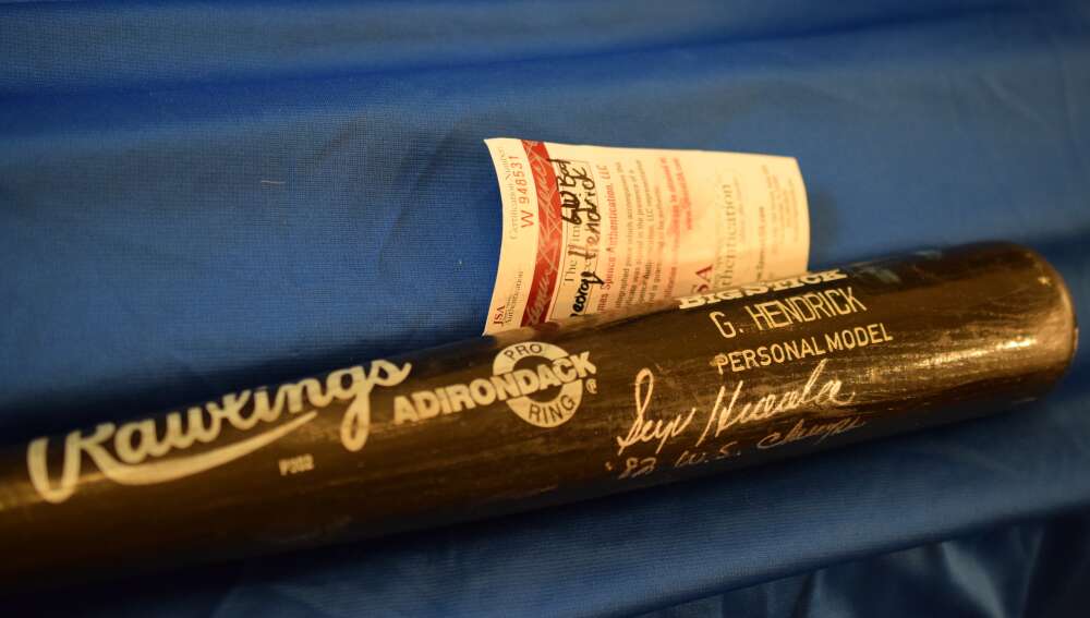 George Hendrick JSA Coa Autograph Game Used Bat Signed