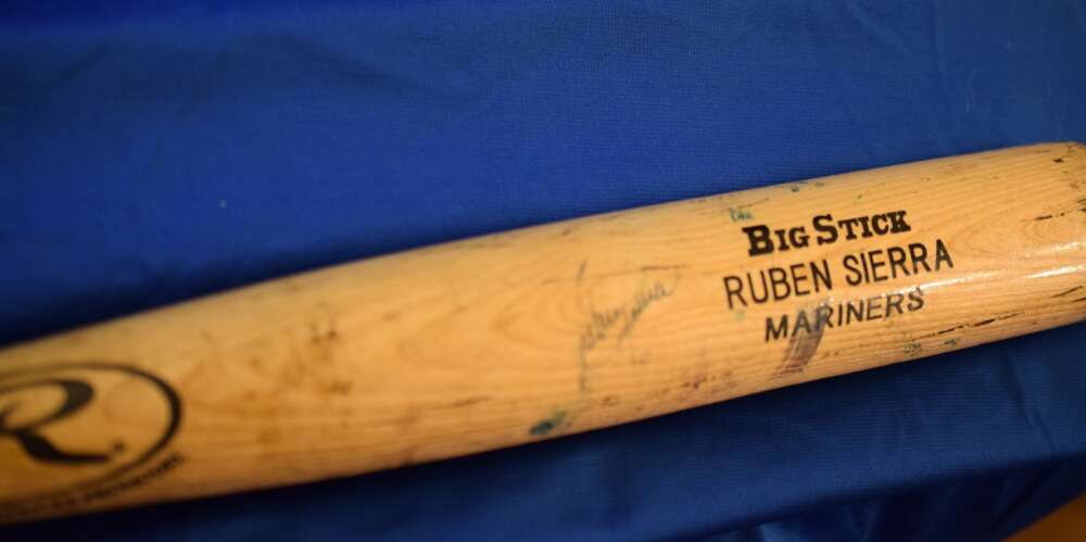 Ruben Sierra Autograph Game Used Bat Signed
