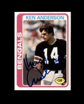 Ken Anderson Signed 1978 Topps Cincinnati Bengals Autograph