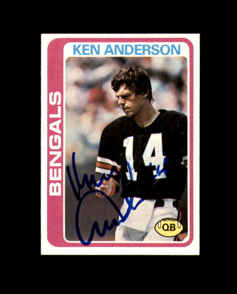 Ken Anderson Signed 1978 Topps Cincinnati Bengals Autograph