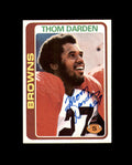 Thom Darden Signed 1978 Topps Cleveland Browns Autograph