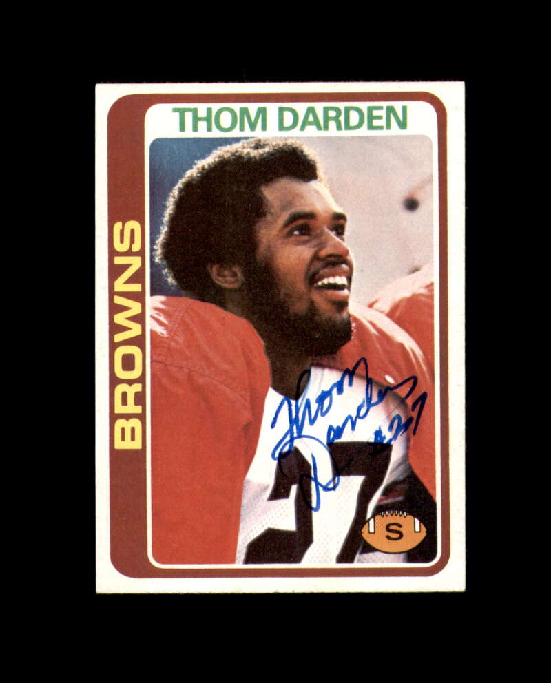 Thom Darden Signed 1978 Topps Cleveland Browns Autograph