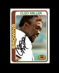 Cleo Miller Signed 1978 Topps Cleveland Browns Autograph