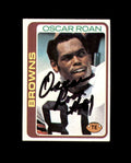Oscar Roan Signed 1978 Topps Cleveland Browns Autograph