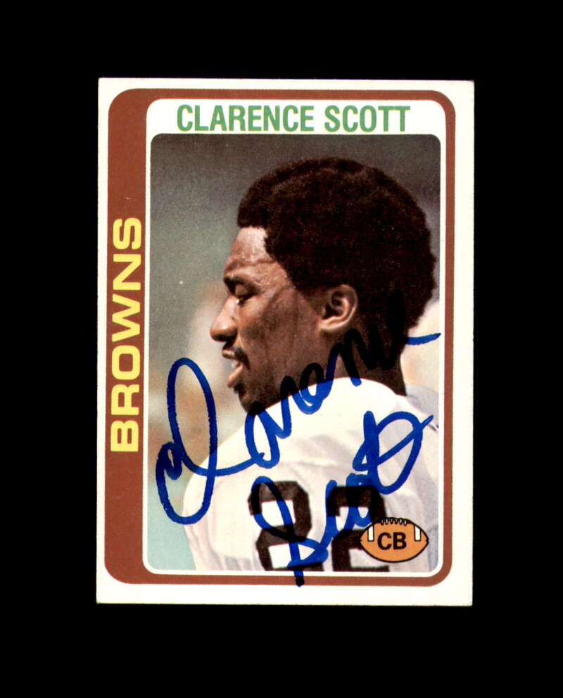 Clarence Scott Signed 1978 Topps Cleveland Browns Autograph