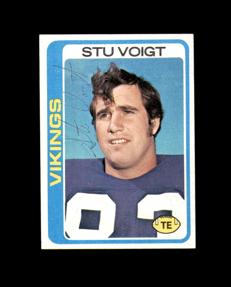 Stu Voigt Signed 1978 Topps Minnesota Vikings Autograph