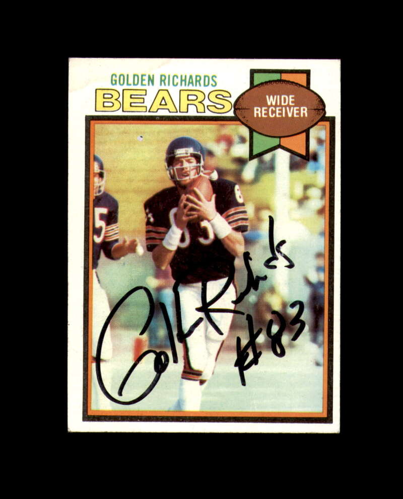 Golden Richards Signed 1979 Topps Bears Autograph