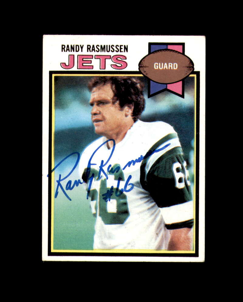 Randy Rasmussen Signed 1979 Topps New York Jets Autograph