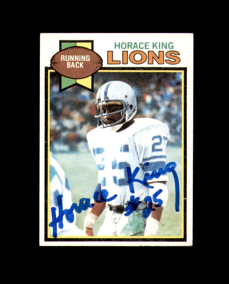 Horace King Signed 1979 Topps Detroit Lions Autograph
