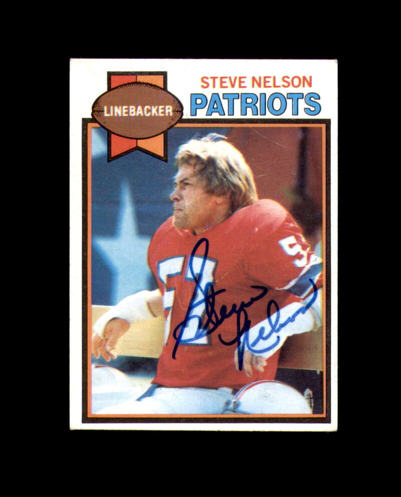 Steve Nelson Signed 1979 Topps New England Patriots Autograph